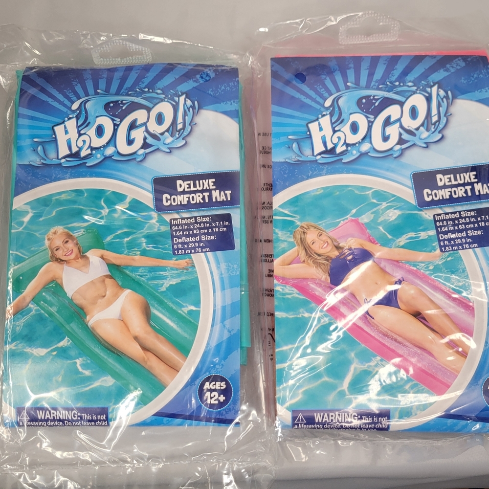 Set Of 2 H2O GO! Deluxe Comfort Mats For Pool